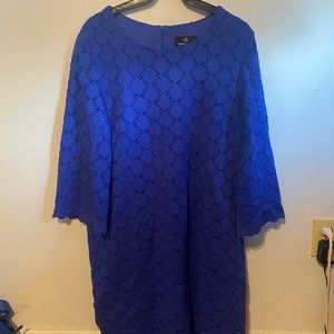 Blue Formal Knee Length Dress